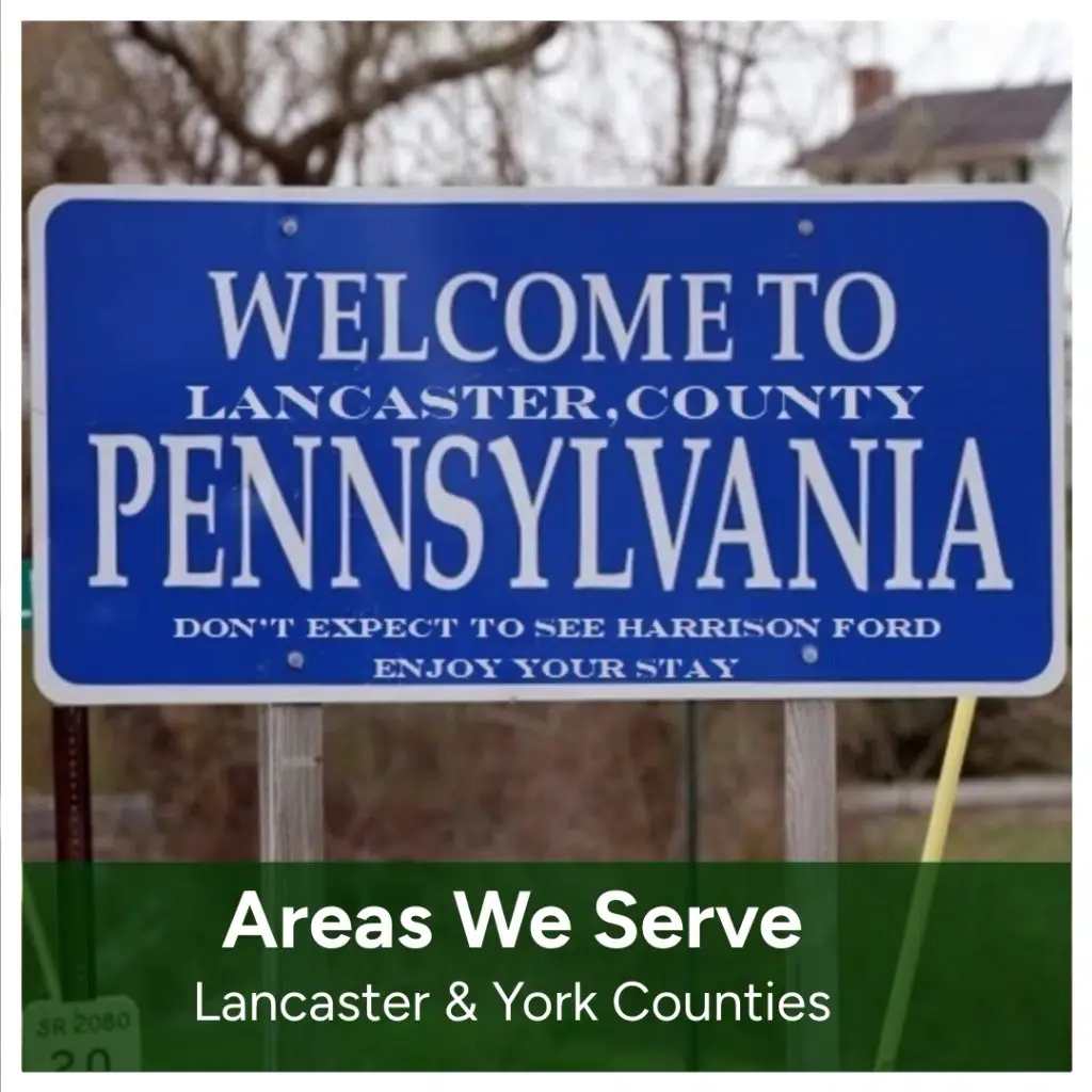 areas we serve: lancaster sign